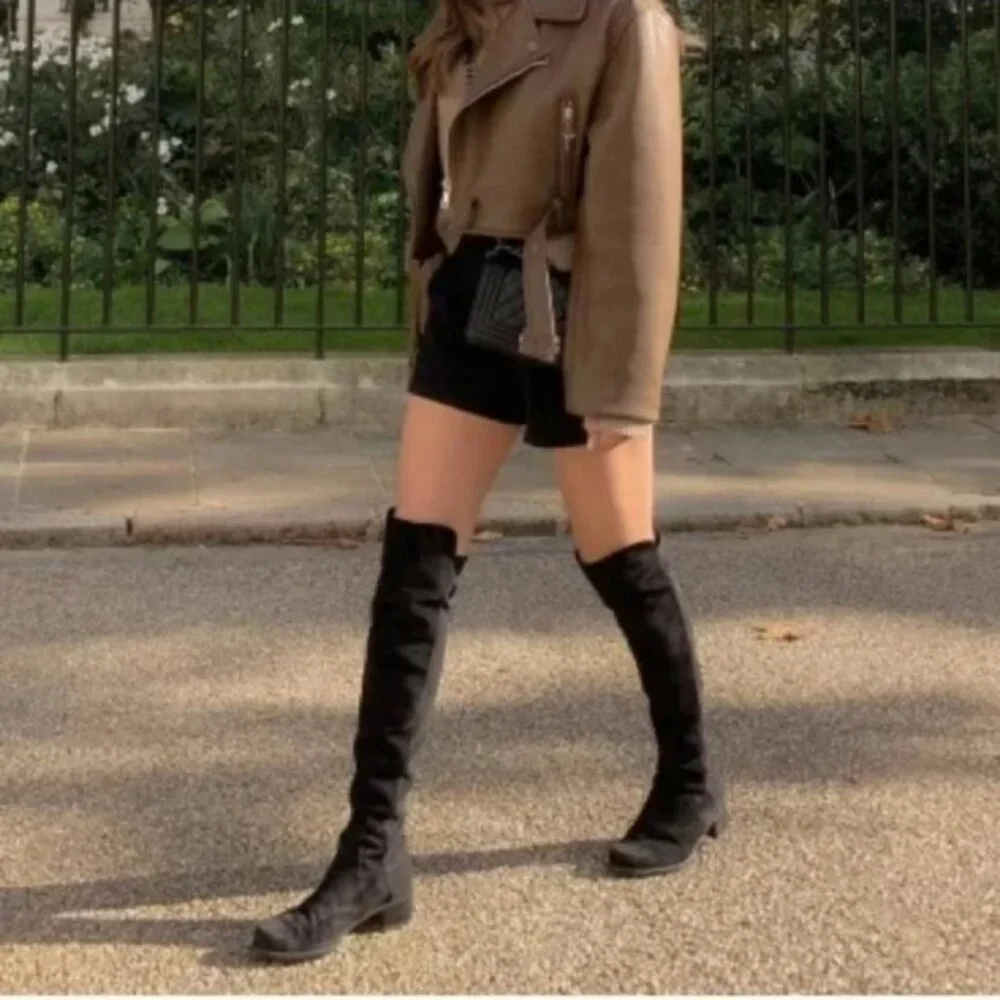 Stuart Weitzman 5050 Siella Walnut Suede Over -the-knee Boots size 6-6.5